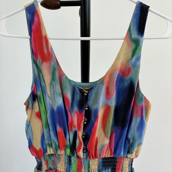 Anthropologie Maeve Aloisia Maxi Watercolor Dress, Size: 4 - Picture 3 of 6